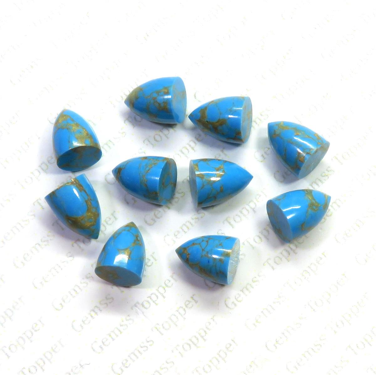 Blue Mohave Turquoise 8x10 mm Bullet Cabochon